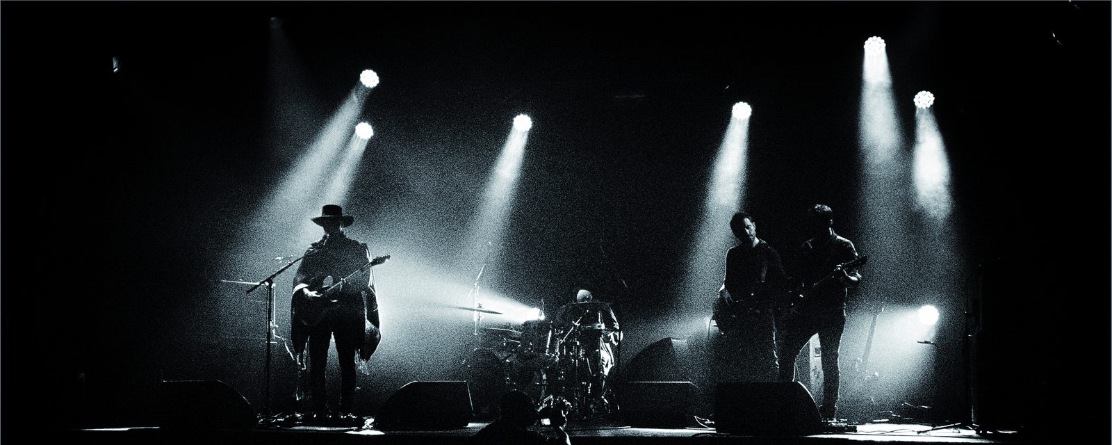 Nico Sarro en concert, full band, jeu de lumières